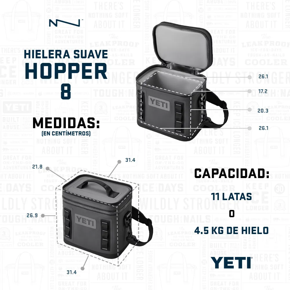 18060131343 HIELERA SUAVE HOPPER FLIP 8 AGAVE TEAL MARCA YETI