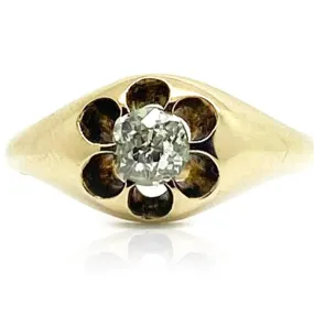 Antique Victorian 0.45ct Old Cut Diamond Ring