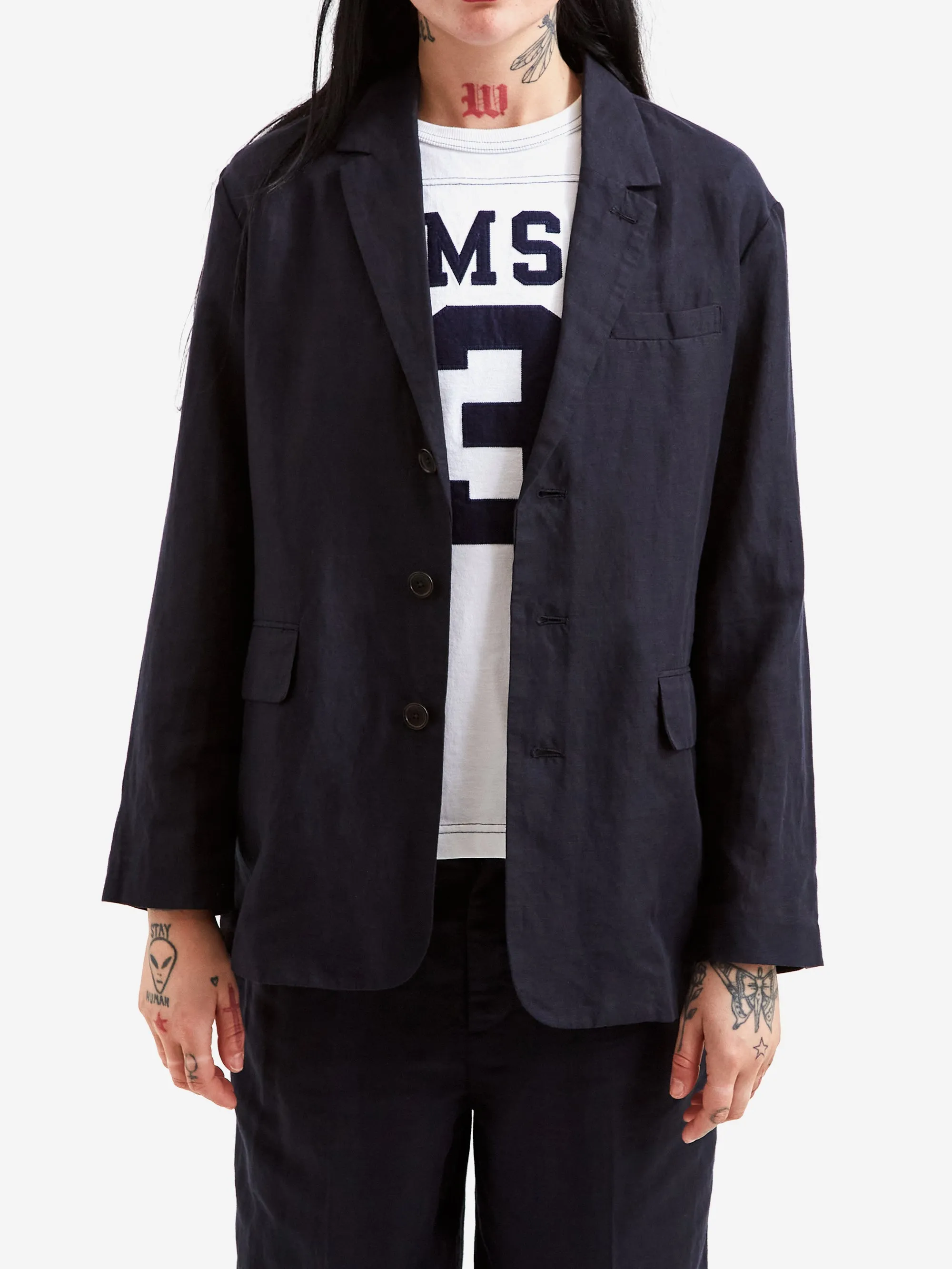 Beams Boy 3 Button Jacket - Dark Navy