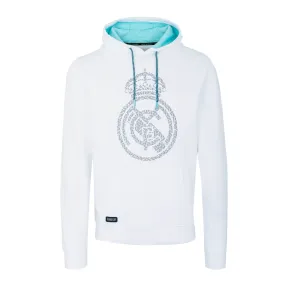 Bernabéu Neon Lights Sudadera Capucha Estampado Escudo Blanco