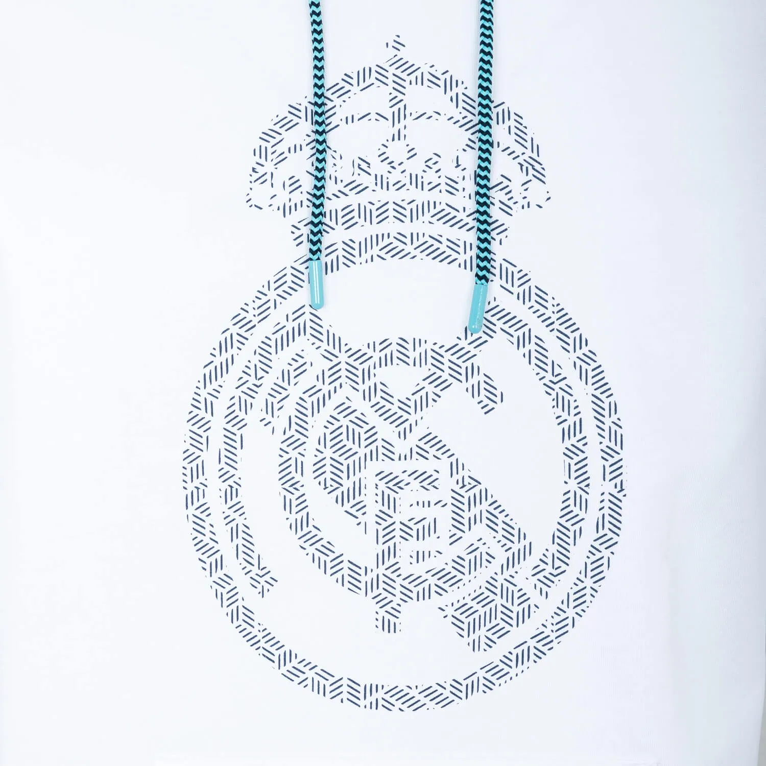 Bernabéu Neon Lights Sudadera Capucha Estampado Escudo Blanco