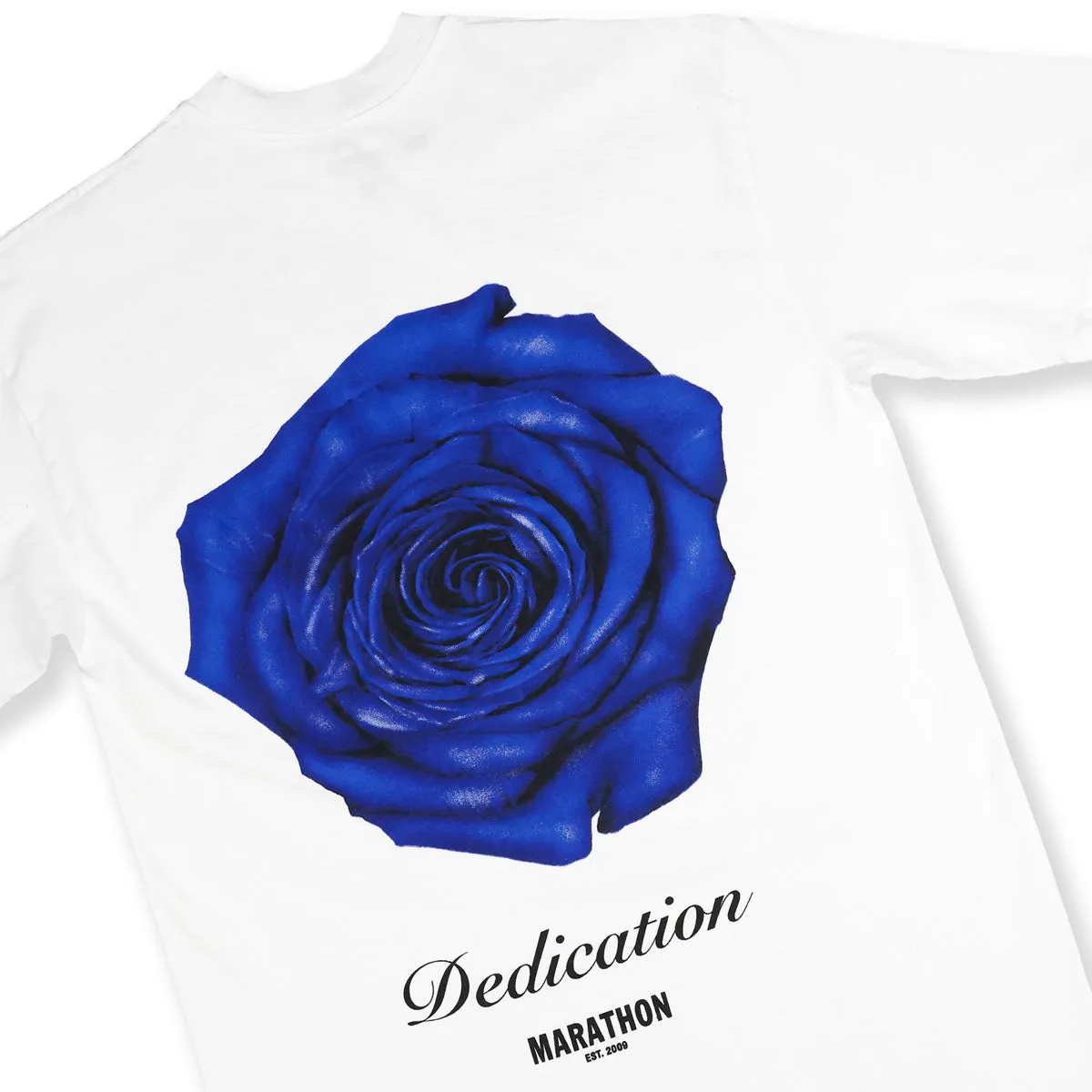 Blue Rose Dedication T-Shirt - White