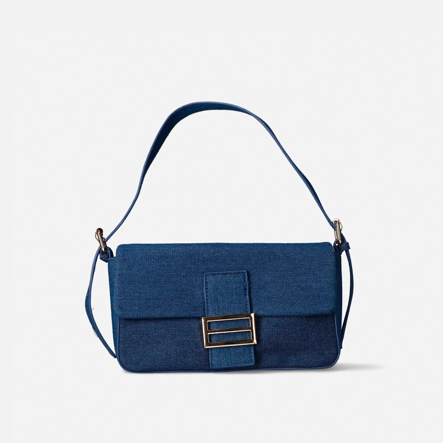 Bolsa Baguette denim oscuro