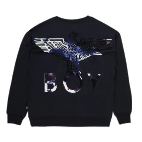 BOY EAGLE FLOCK SWEATSHIRT - BLACK