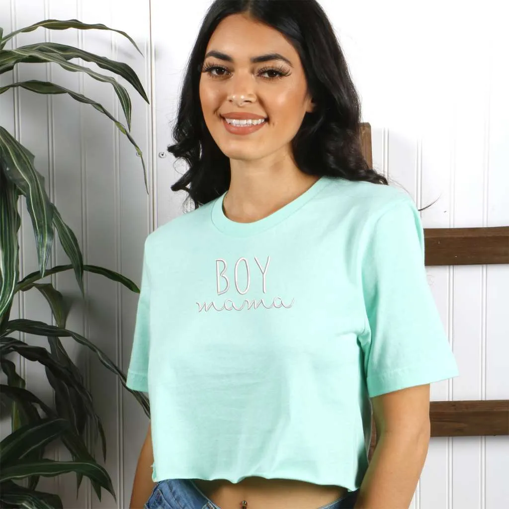 Boy Mama Oversized Crop Top