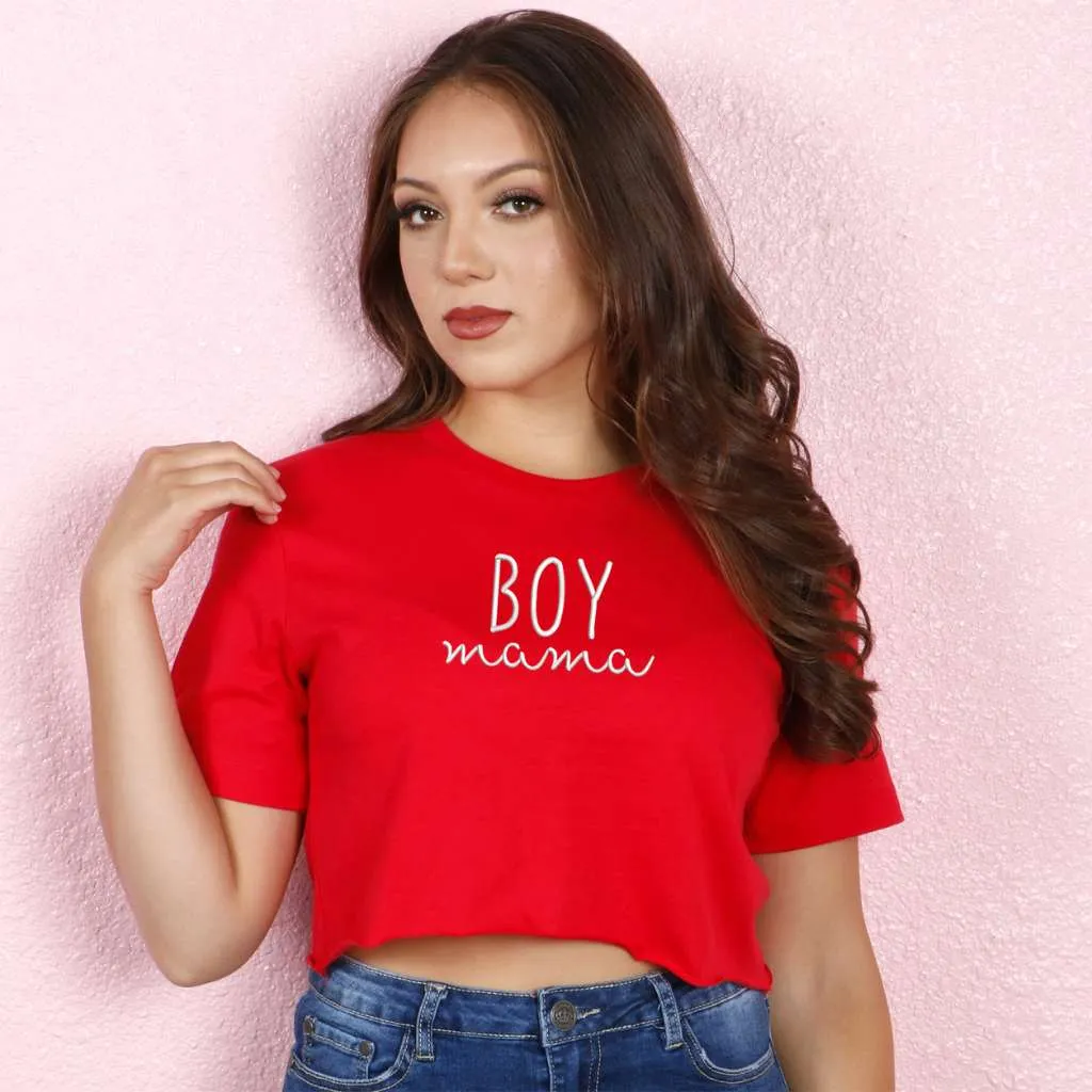 Boy Mama Oversized Crop Top