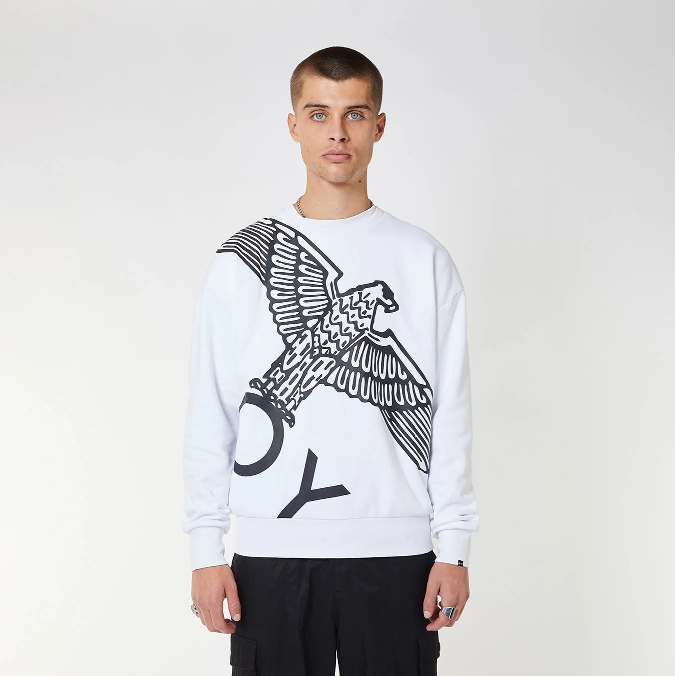 BOY WINGSPAN SWEATSHIRT - WHITE/BLACK