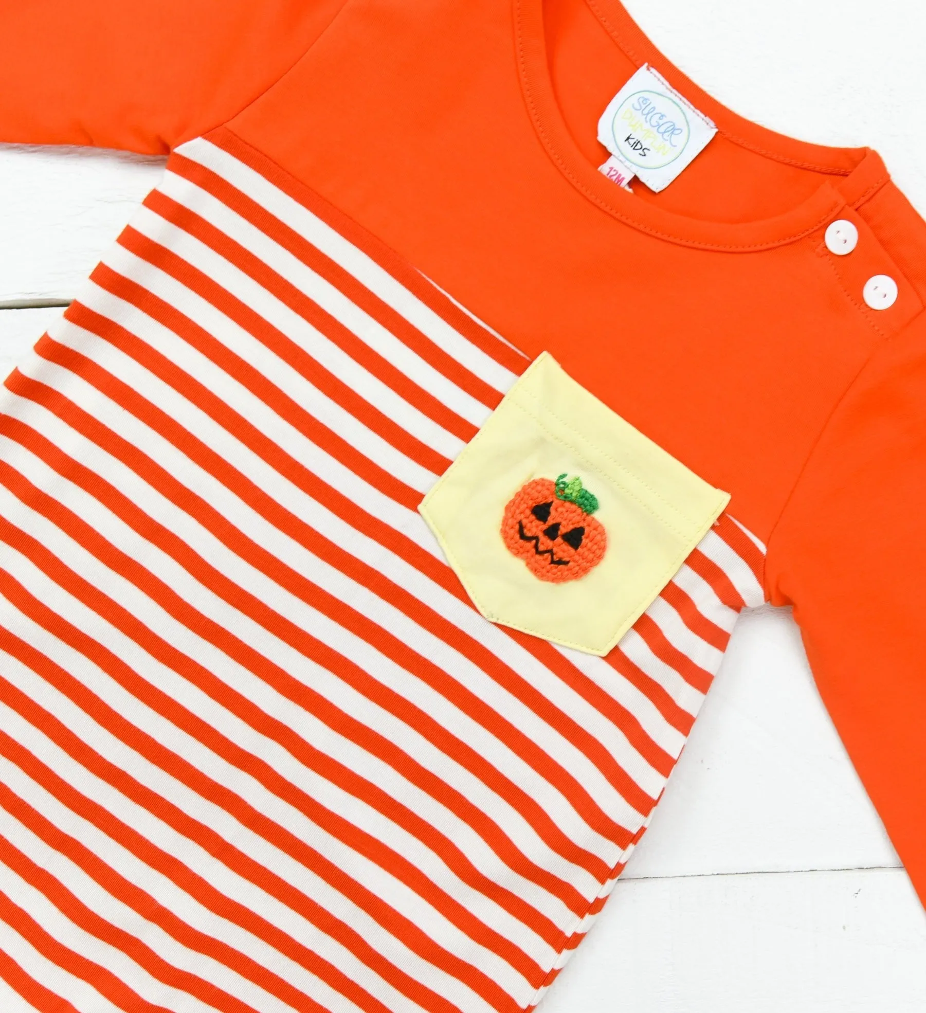 Boys Crochet Pumpkin Knit Romper