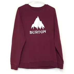 Burton Mens Size M Maroon Red Pullover Sweatshirt L/s Pre-Owned