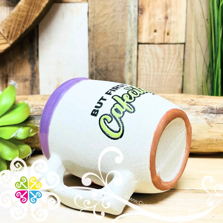 But First Cafecito Single Clay Mugs - Taza Barro