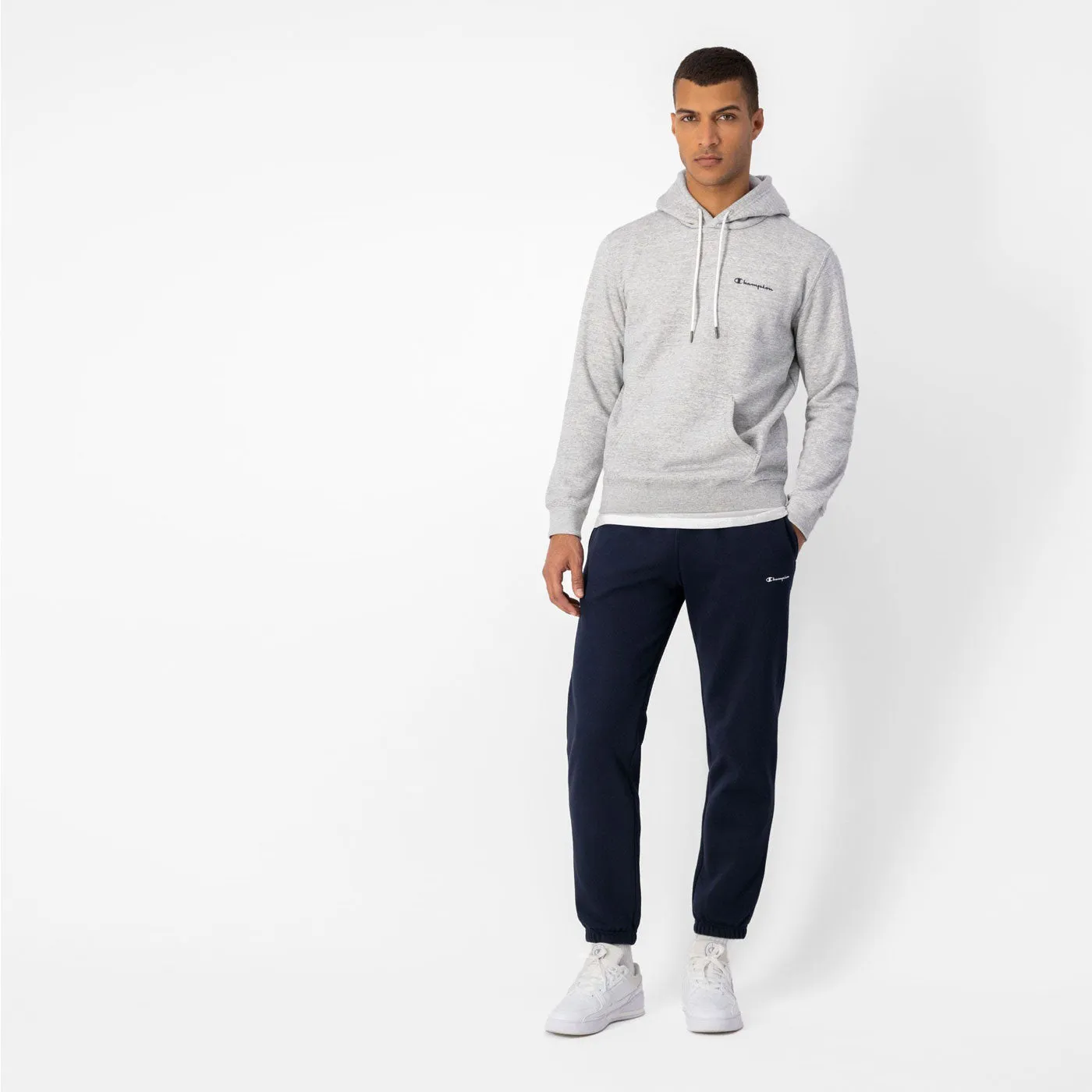 Champion Hoodie Full Zip Sweatshirt 218282 Grey Melange