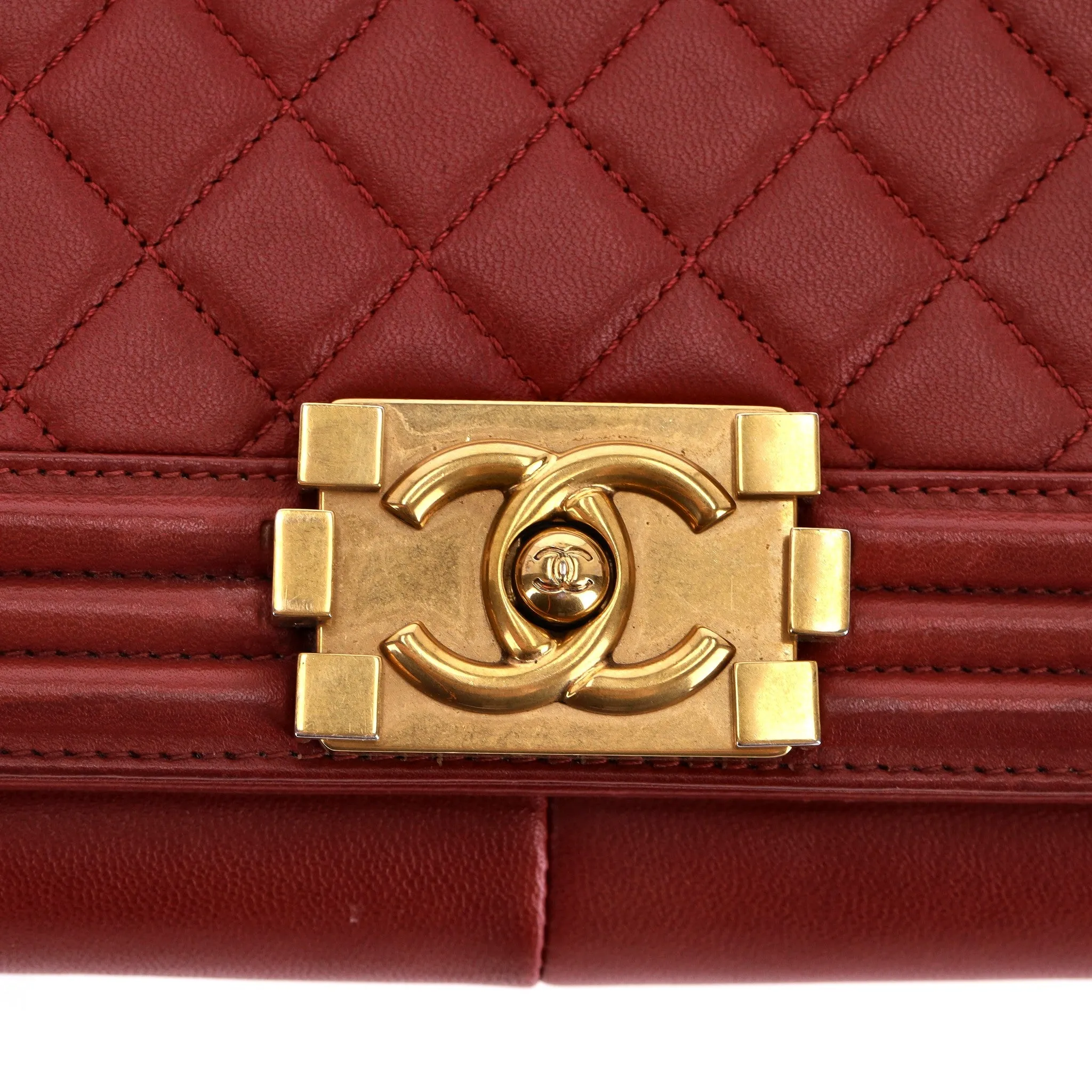 Chanel Quilted Leather Boy Bag