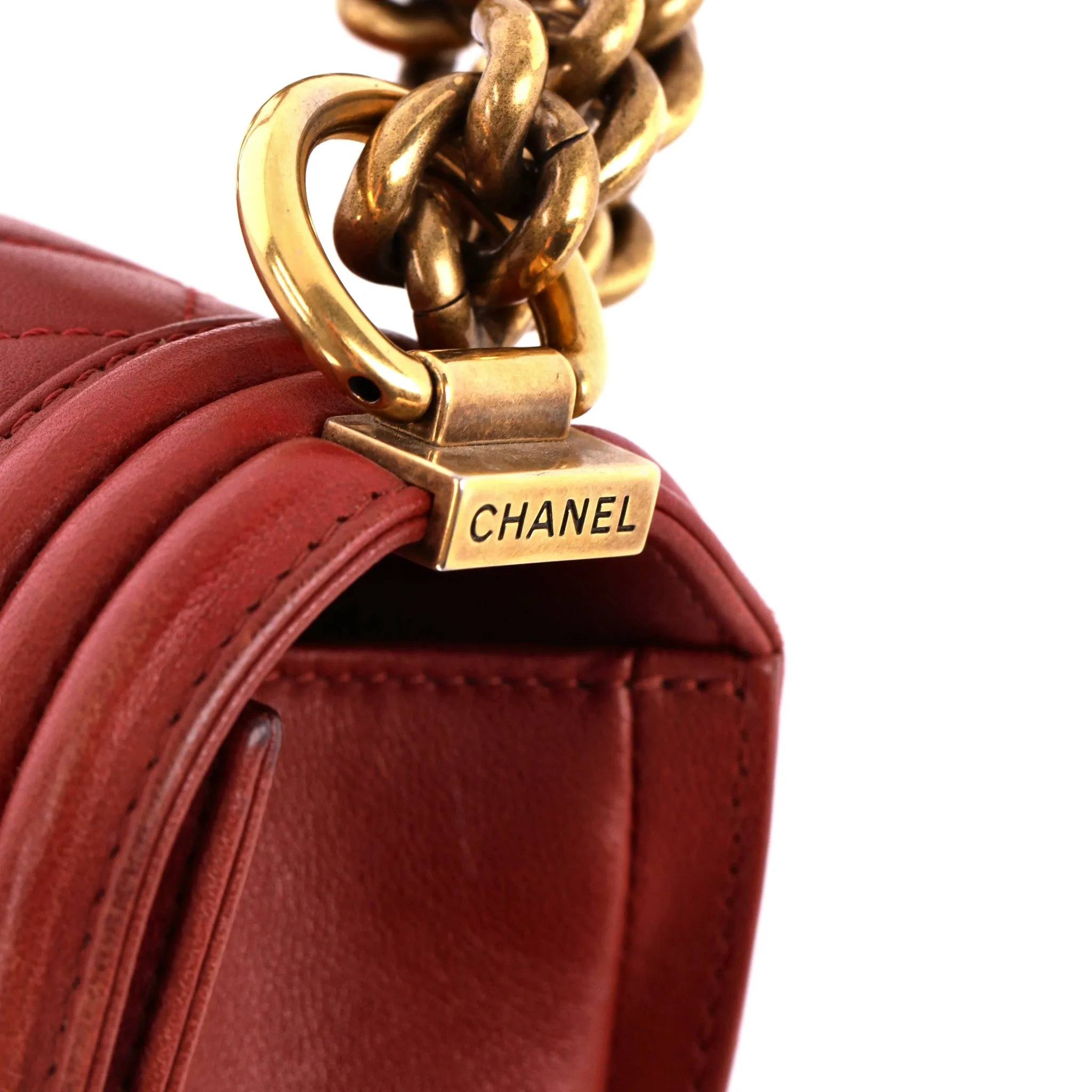 Chanel Quilted Leather Boy Bag