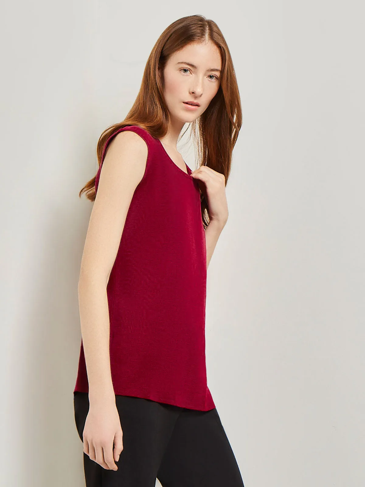 Classic Knit Tank Top, African Violet