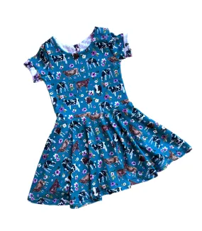 Cow Twirl Dress