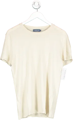 Frescobol Carioca Beige Lucio Linen Jersey T Shirt UK M