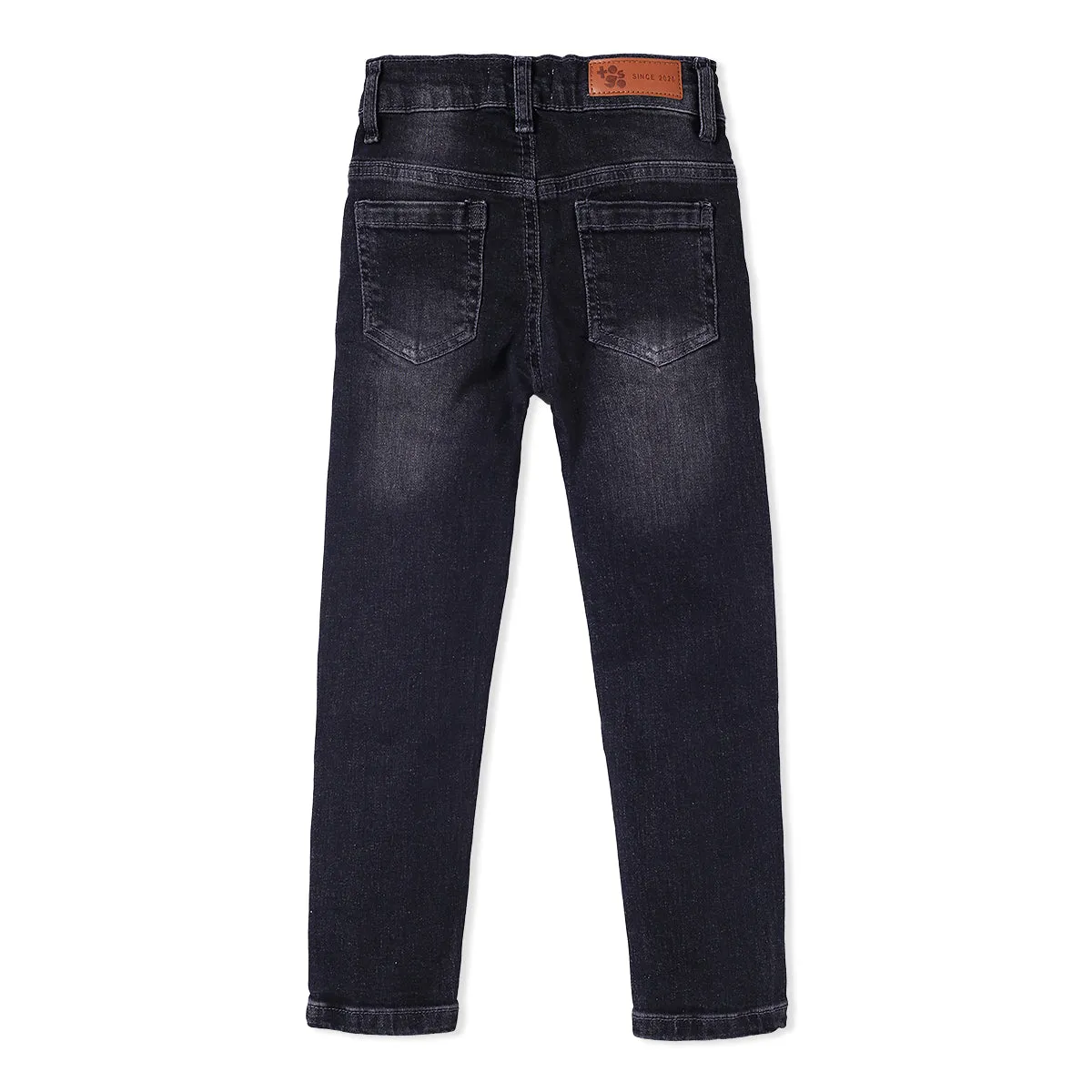 Grey Black Stone Wash Denim