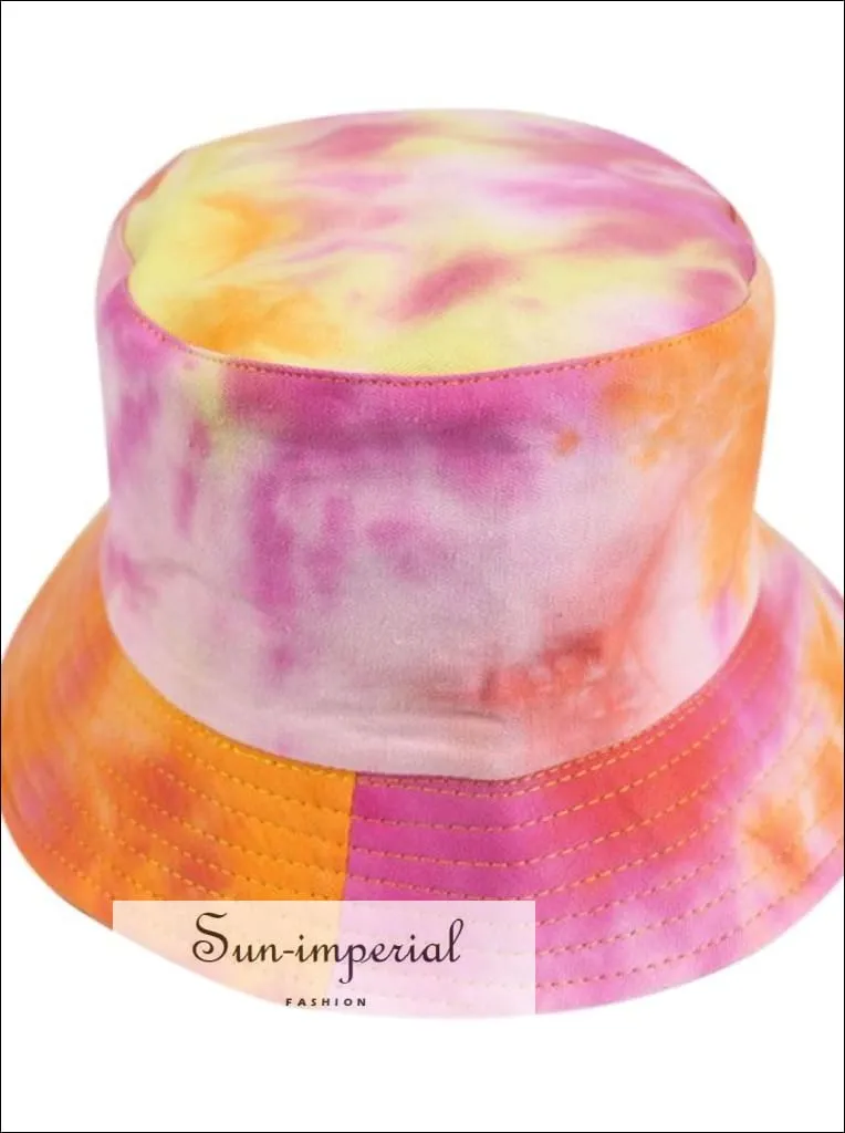 Hot Pink Paint Splash Print Reversible Black White Cow Pattern Women Bucket Hat