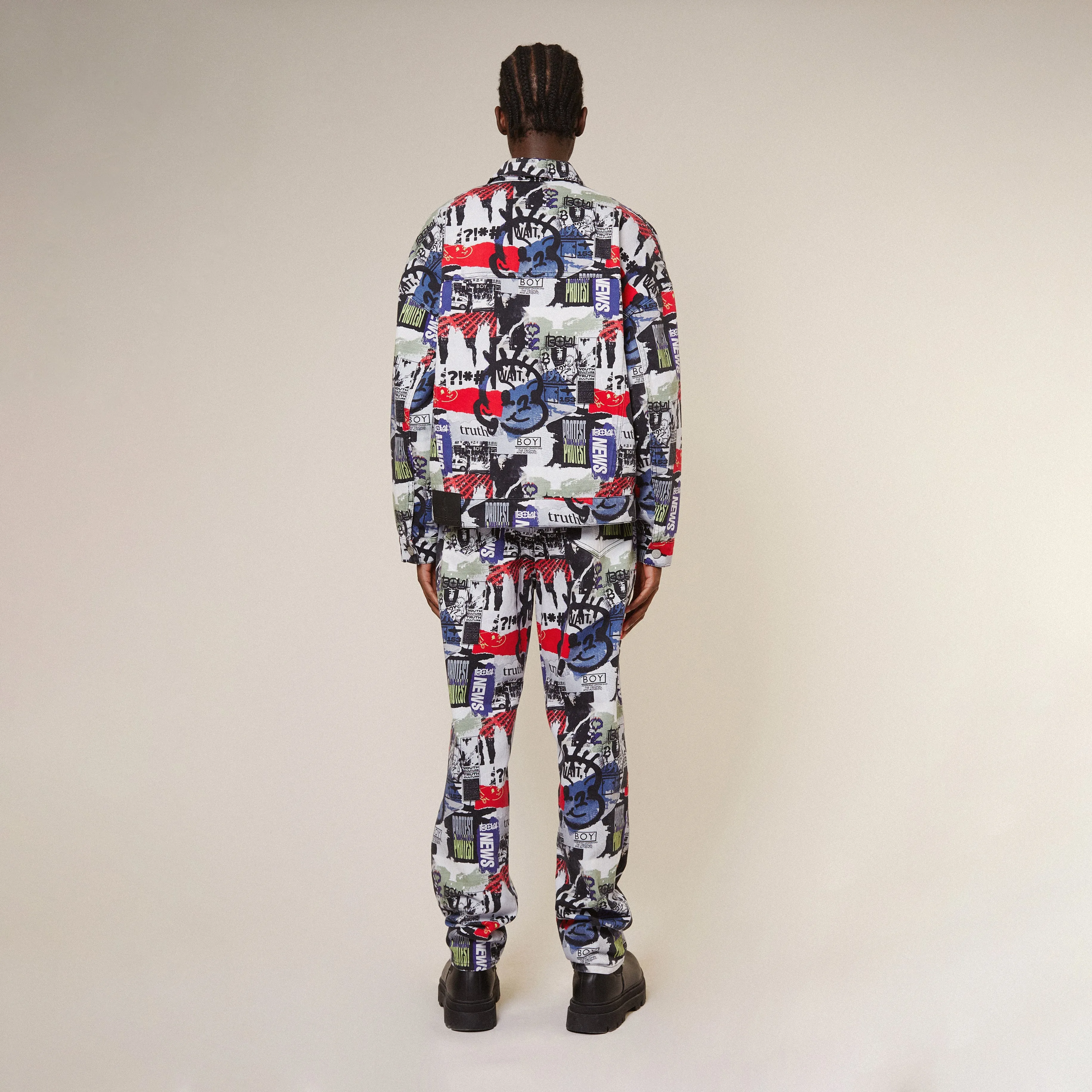 KINGS ROAD GRAFFITI DENIM JEANS - MULTI