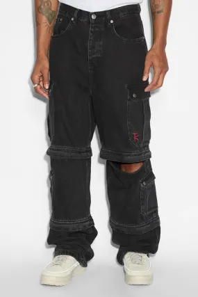 Ksubi X TRIPPIE REDD Maxx Zip Off Cargo Pants - Black