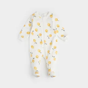 Lemon Print Footed Sleeper