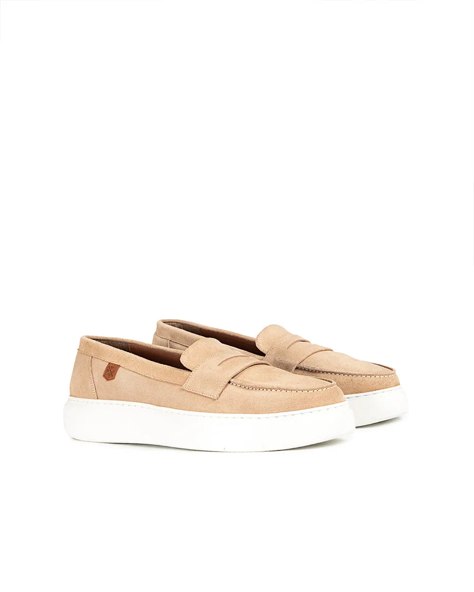 Mocasín Logan Serraje Beige