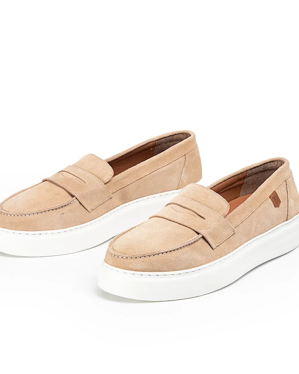 Mocasín Logan Serraje Beige