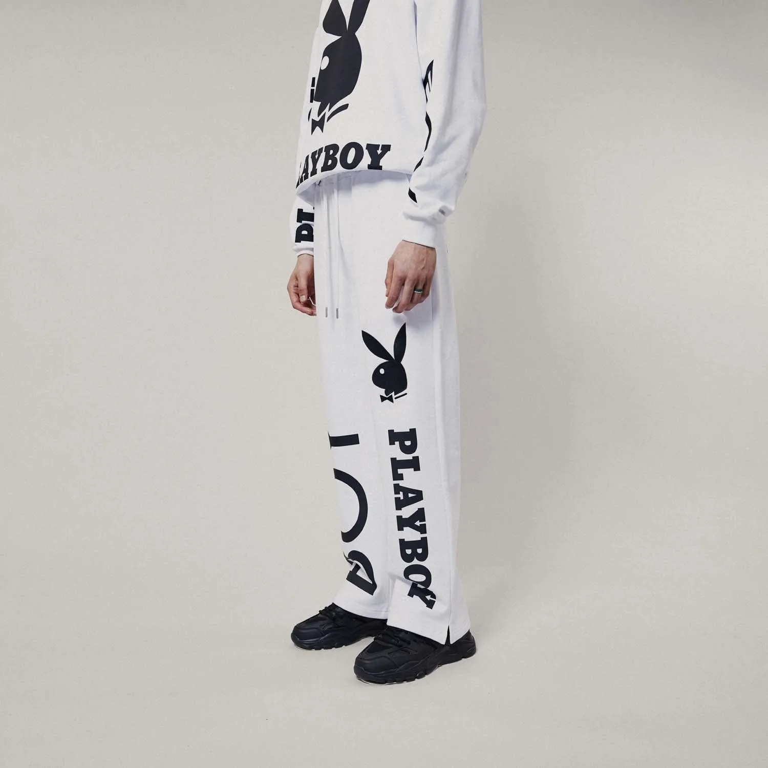 PLAYBOY X BOY BOLD BUNNY JOGGERS - WHITE