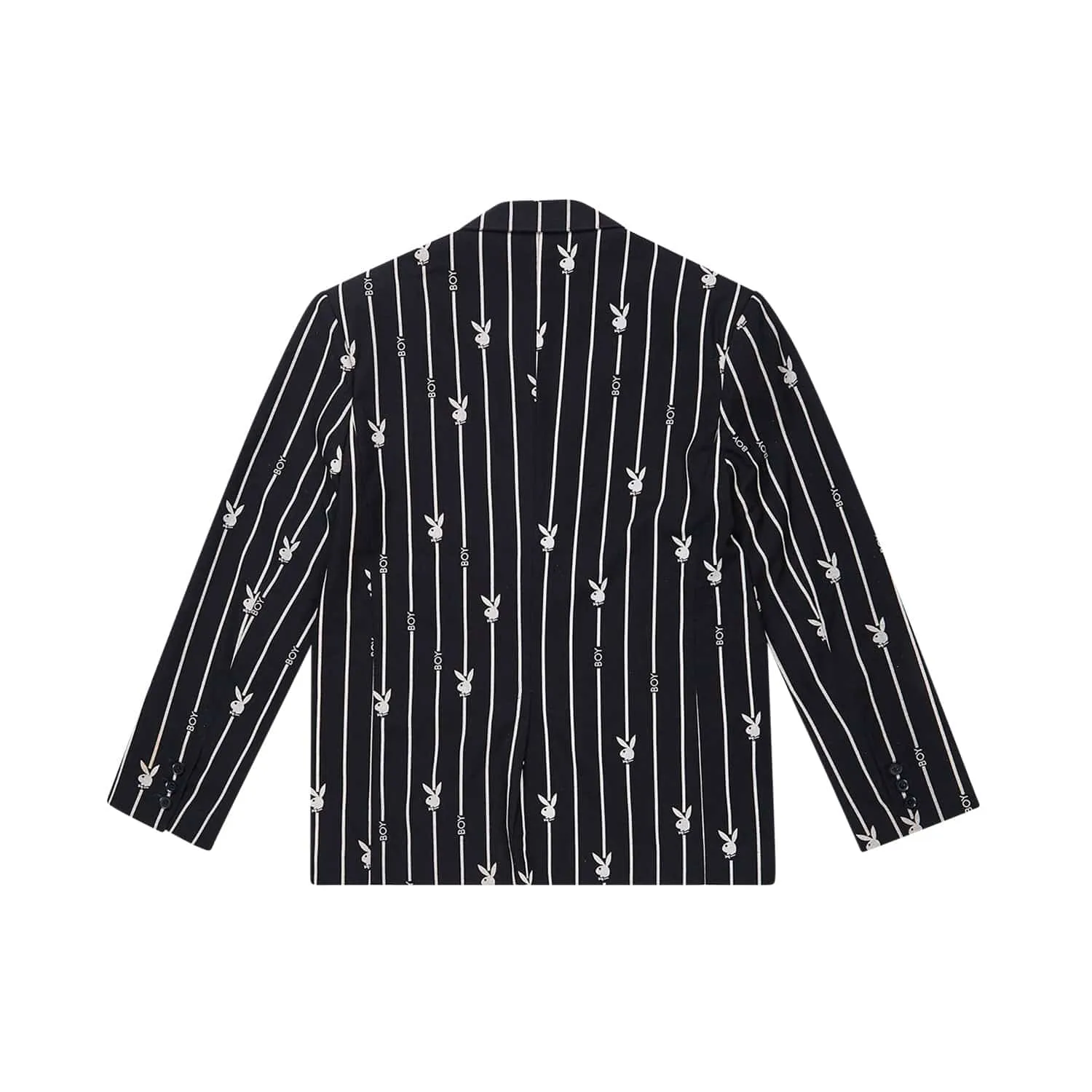 PLAYBOY X BOY BUNNY PINSTRIPE BLAZER - BLACK