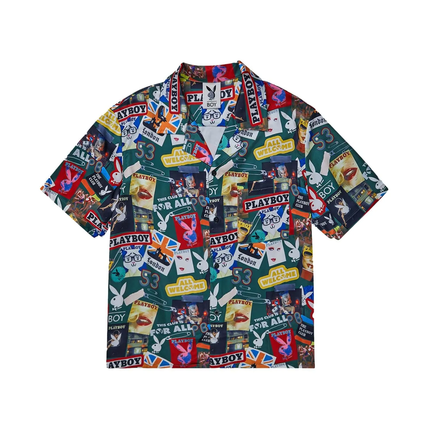 PLAYBOY X BOY SCRAPBOOK RESORT SHIRT - MULTI