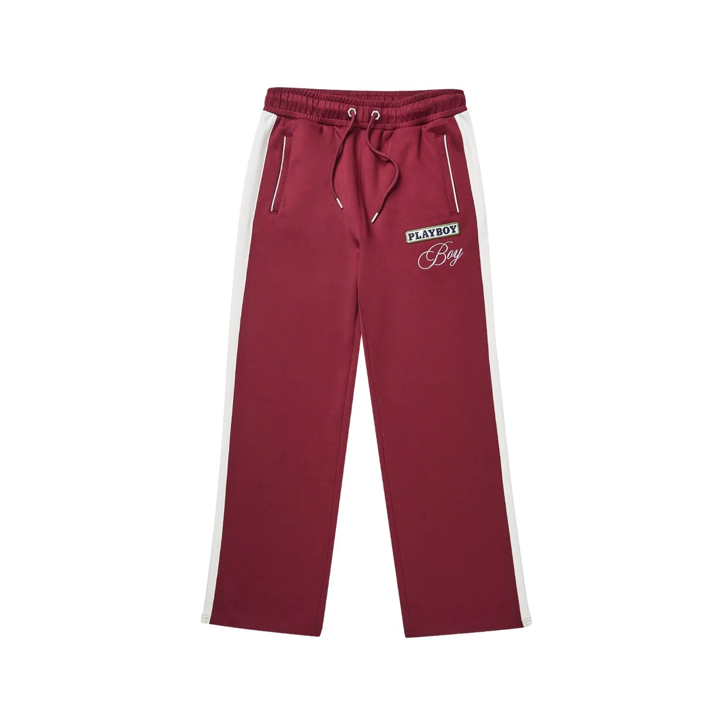 PLAYBOY X BOY WIDE LEG NYLON TRACK PANTS - PORT