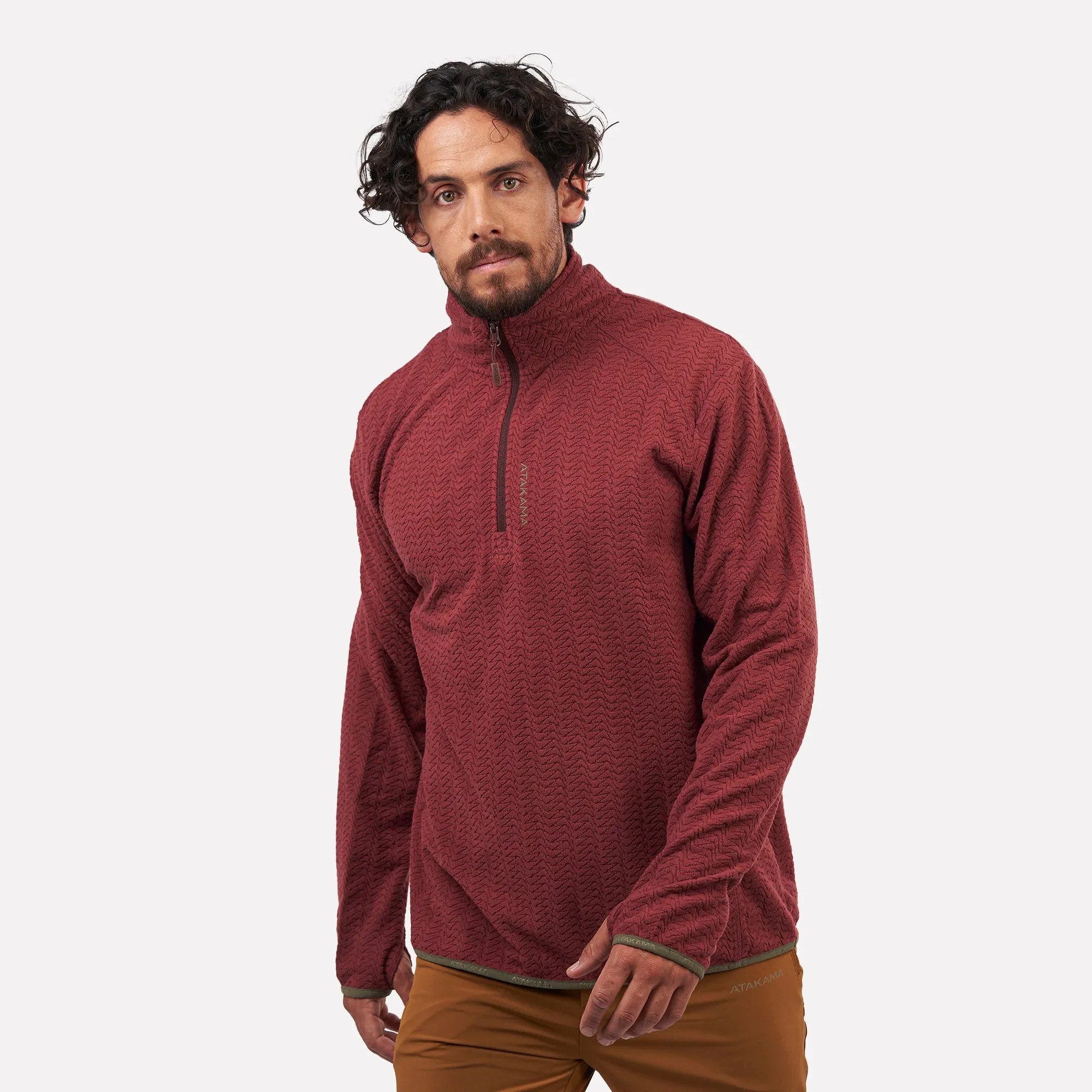 Polar fleece ultraligero 1/4-Zip hombre Volca