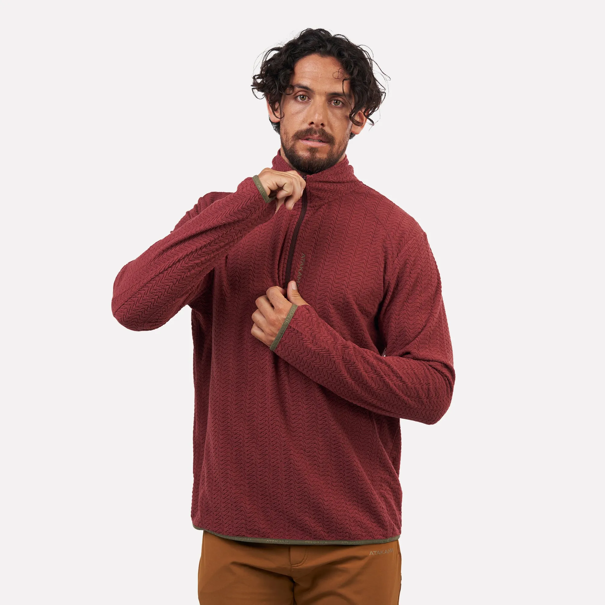 Polar fleece ultraligero 1/4-Zip hombre Volca