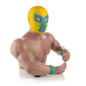 Porta botellas - Luchador amarillo/verde