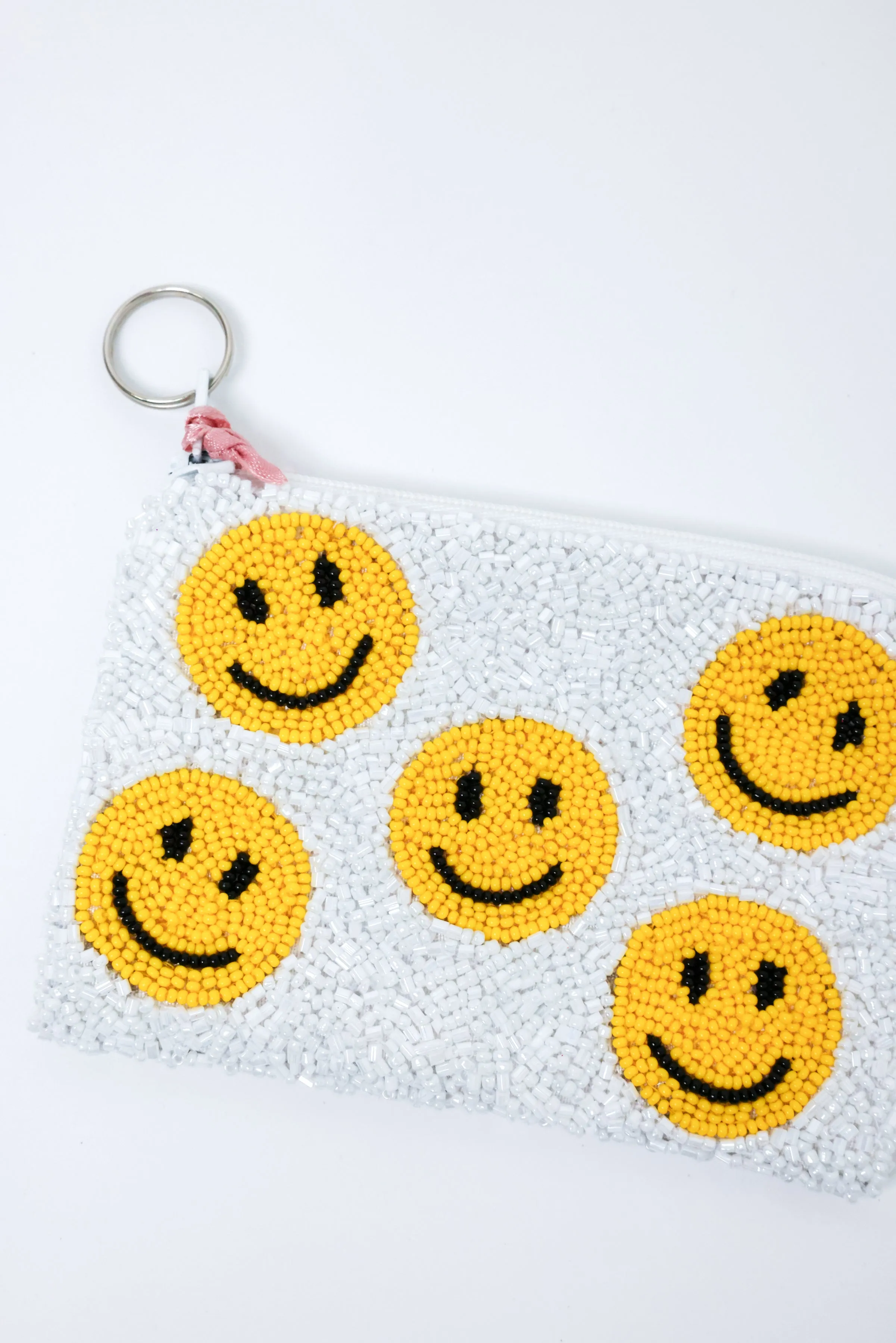 Smileys Beaded Coin Purse