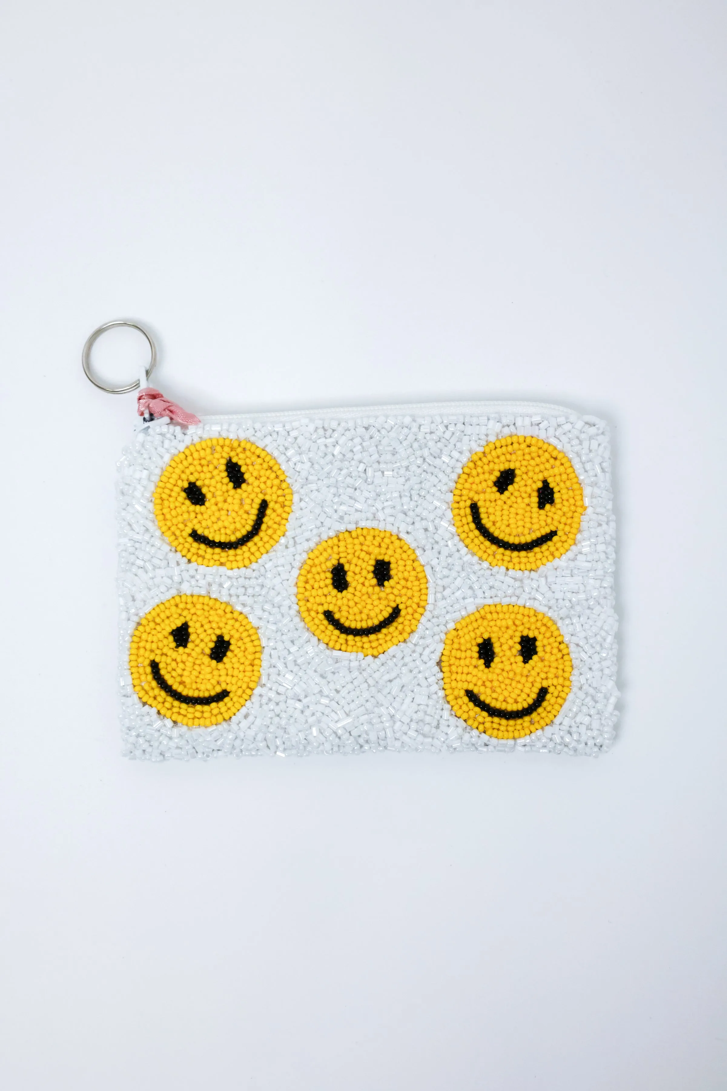 Smileys Beaded Coin Purse