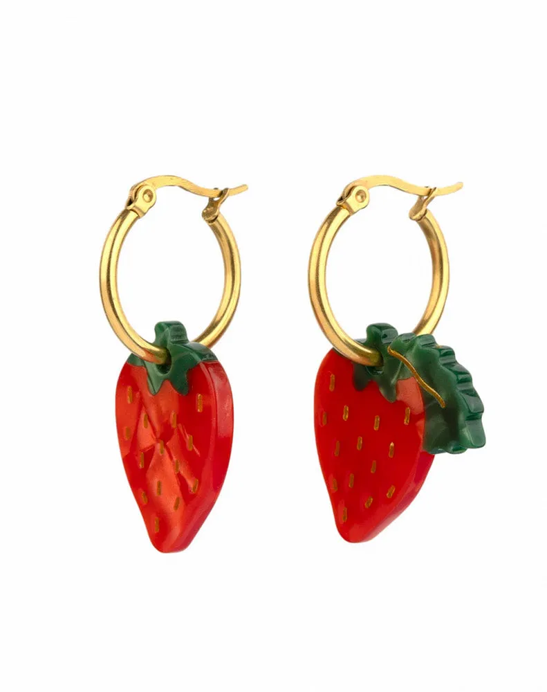 STRAWBERRY EARRINGS