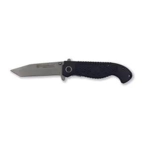 SW-CKTAC NAVAJA PLEGABLE SPECIAL TACTICAL CON HOJA TANTO MANGO DE GOMA NEGRO MARCA SMITH&WESSON