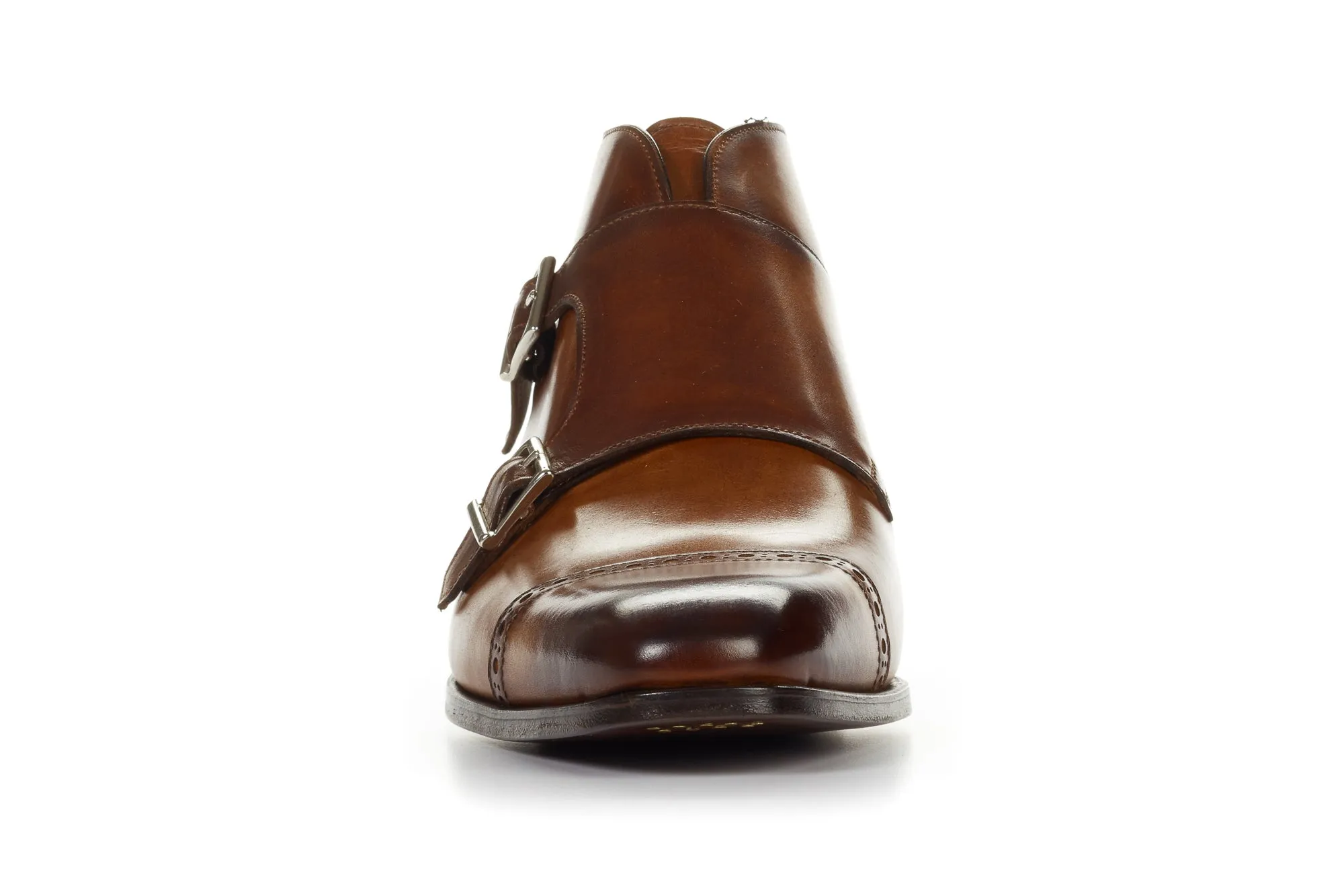 The Heston Double Monk Strap Boot - Havana Brown