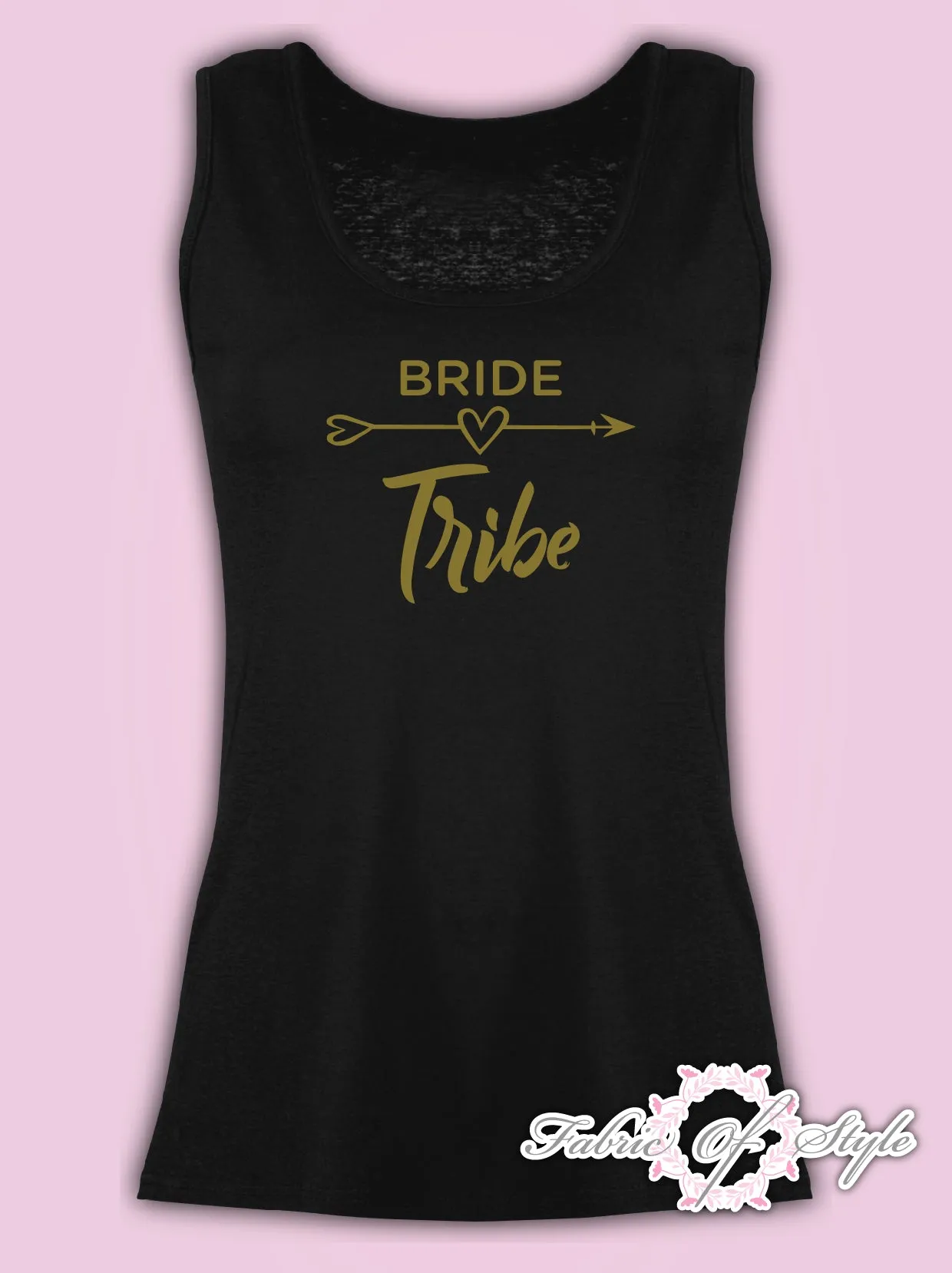 Vest Tank Top Hen Do Party Bride Tribe Wedding T-shirt Ladies Female  Gold